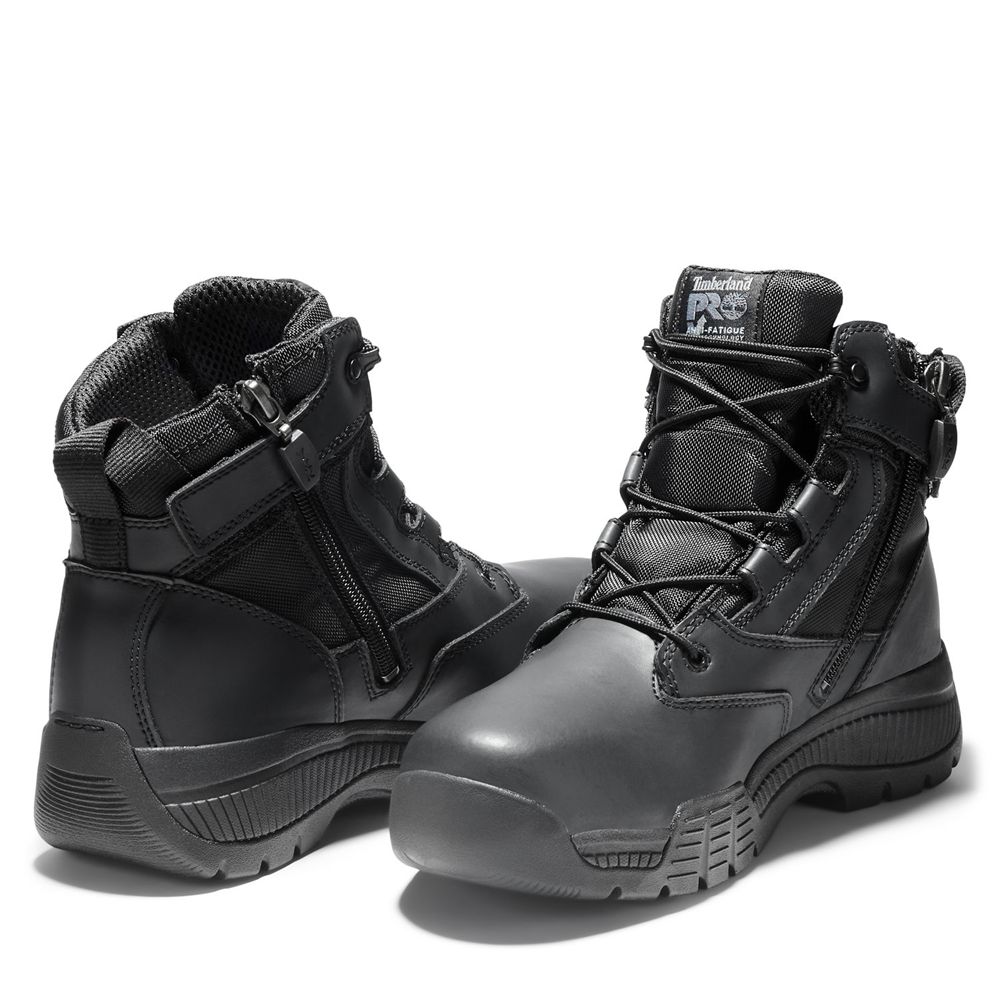 Botas Masculino - Timberland Pro Valor™ Duty 6\" Side-Zip Soft Toe - GAHTZ9043 - Pretas